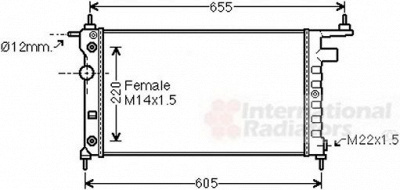 VAN WEZEL 37002184 -  Радиатор, охлаждение двигателя
